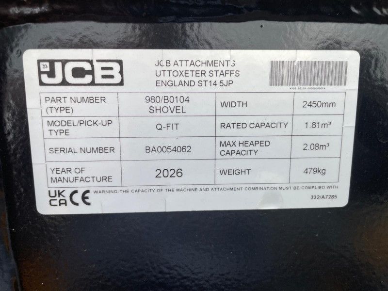 JCB - 980 B0104 GA GRAIN SHOVEL - Image 3