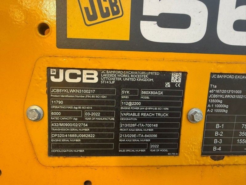 JCB - 560 80 TELEHANDLER - Image 8