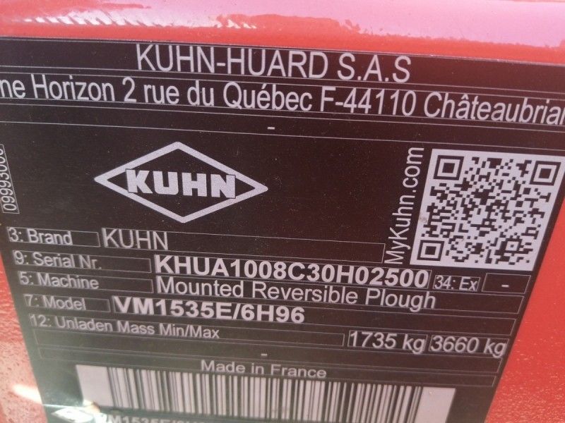 KUHN - VM153 PLOUGH - Image 3