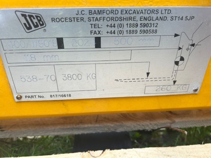 JCB - QFIT HEADSTOCK AND TINES - Image 4